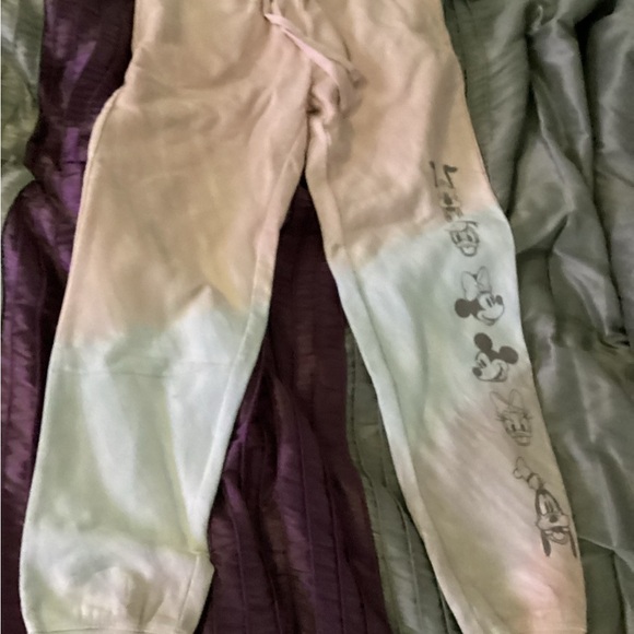 Disney Pants - Disney Cream Joggers with Disney Characters Embroidery